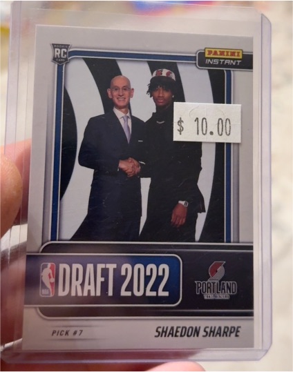 2022 Panini Instant Draft Night #DN7 Shaedon Sharpe — front