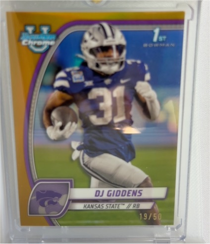 2024 Bowman Chrome University #33 DJ Giddens — front