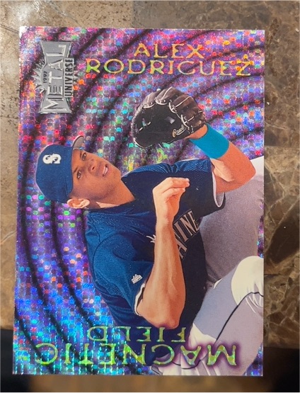 1997 Fleer Metal Universe Magnetic Field #9 Alex Rodriguez — front