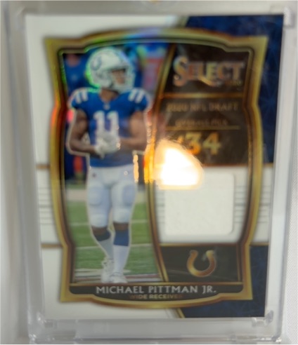 2020 Panini Select #DS-MPI Michael Pittman Jr. Draft Selections Memorabilia Prizm Patch — front