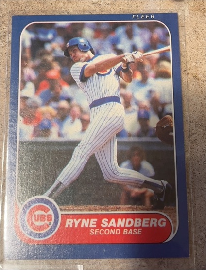 1986 Fleer #378 Ryne Sandberg — front
