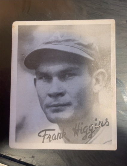 1936 Goudey #322 Frank Higgins — front