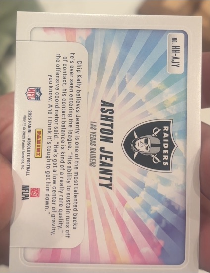 2025 Panini Absolute #HH-AJ Ashton Jeanty — front