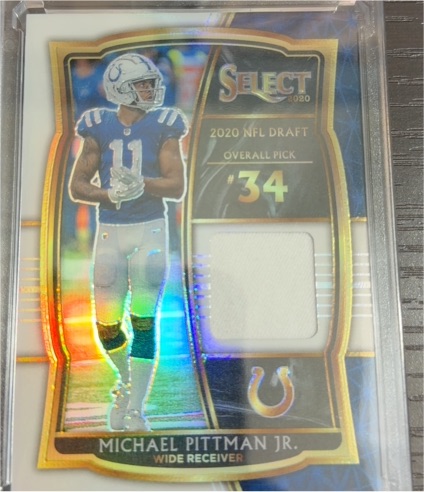 2020 Panini Select #DS-MPI Michael Pittman Jr. Draft Selections Memorabilia — front