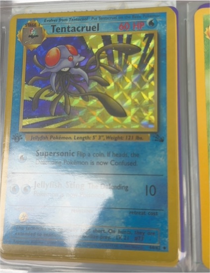 1999 Pokémon Fossil #44 Tentacruel — front