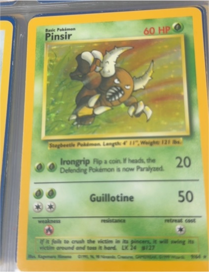1999 Pokémon Jungle #9 Pinsir — front