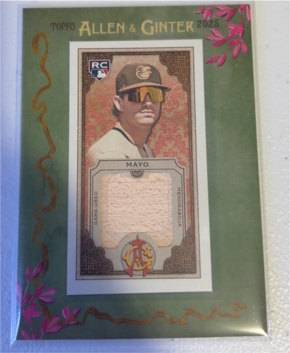 2025 Topps Allen & Ginter #MFR-CM Coby Mayo — front