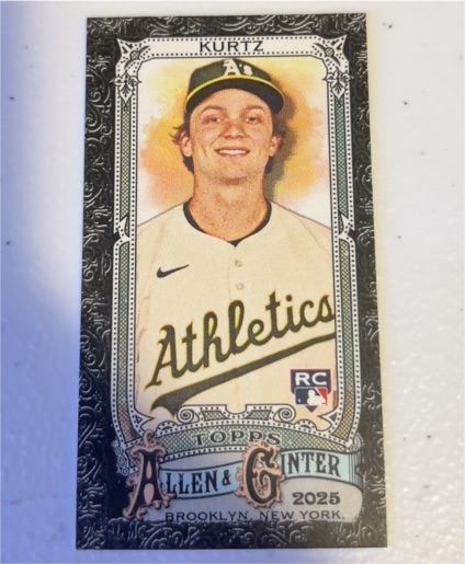 2025 Topps Allen & Ginter #296 Nick Kurtz — front