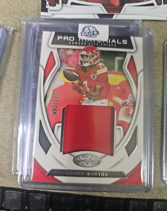 2025 Panini Certified Pro Materials #Xavier Worthy — front