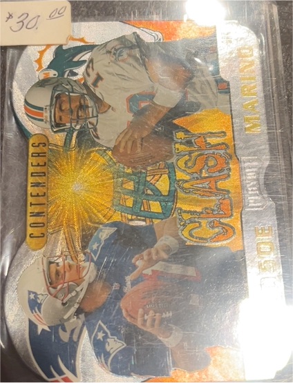 1997 Playoff Contenders Clash #6 Dan Marino Drew Bledsoe — front