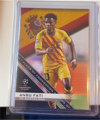 2021-22 Topps UEFA Champions League #FF-01 Ansu Fati Flags of Foundation — front