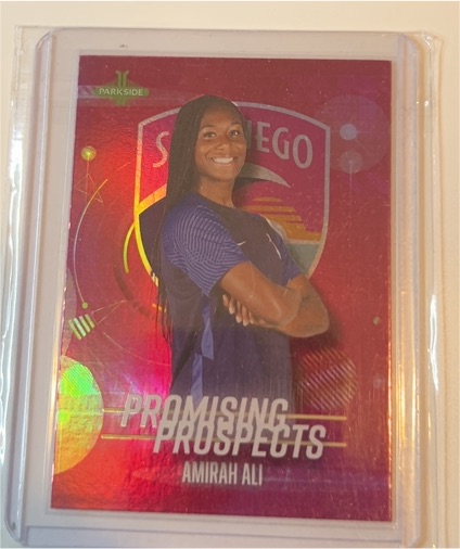 2022 Parkside NWSL Promising Prospects Red Foil #23 Amirah Ali — front