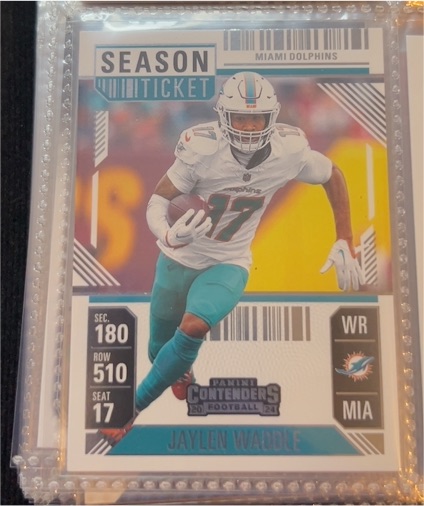 2024 Panini Contenders #63 Season Ticket Jaylen Waddle — front