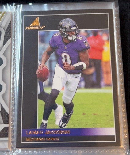 2021 Panini Chronicles Pinnacle #8 Lamar Jackson — front