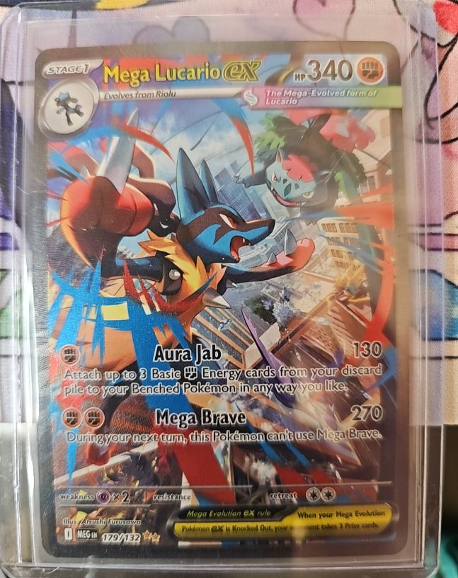 2025 Pokemon Mega Evolutions #179/132 Mega Lucario ex — front
