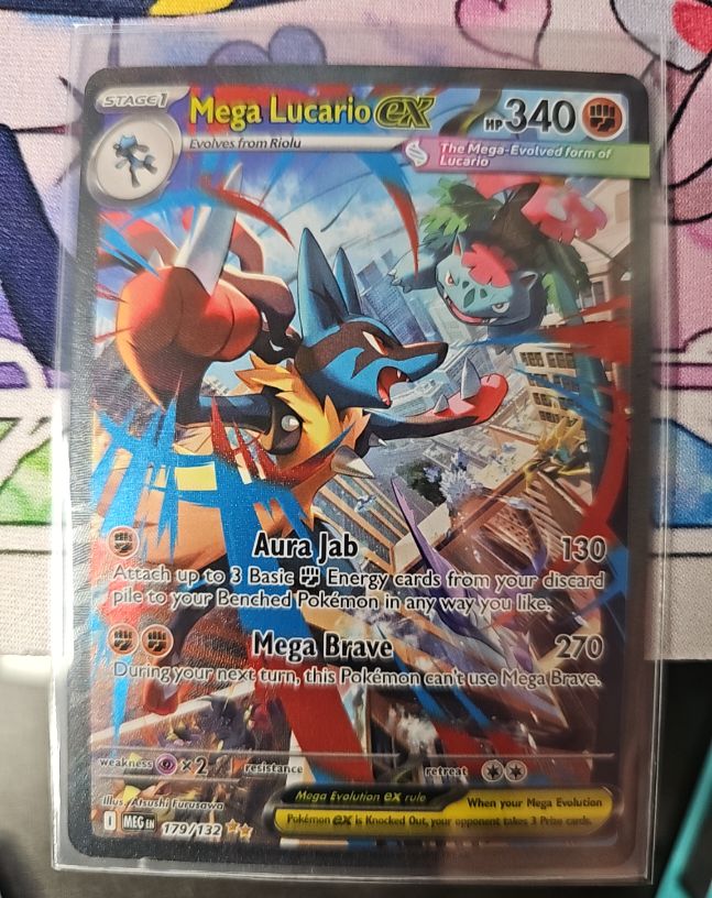 Mega Lucario ex 179/132 Me01: Mega Evolution Holo — front