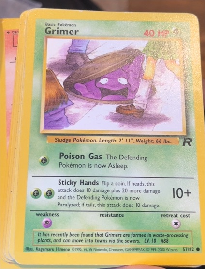 2000 Team Rocket #57 Grimer — front