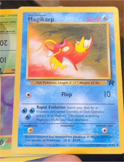 2000 Pokemon Team Rocket #47 Magikarp — front