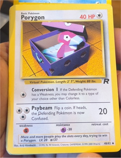 2000 Team Rocket #48 Porygon — front