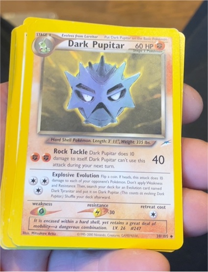 2002 Pokémon Neo Destiny #38 Dark Pupitar — front