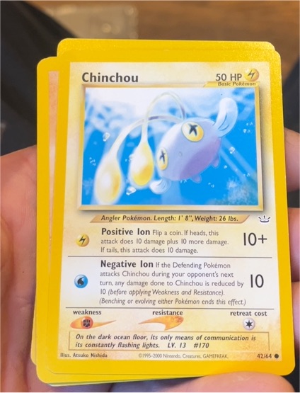 2000 Neo Revelation #42 Chinchou — front