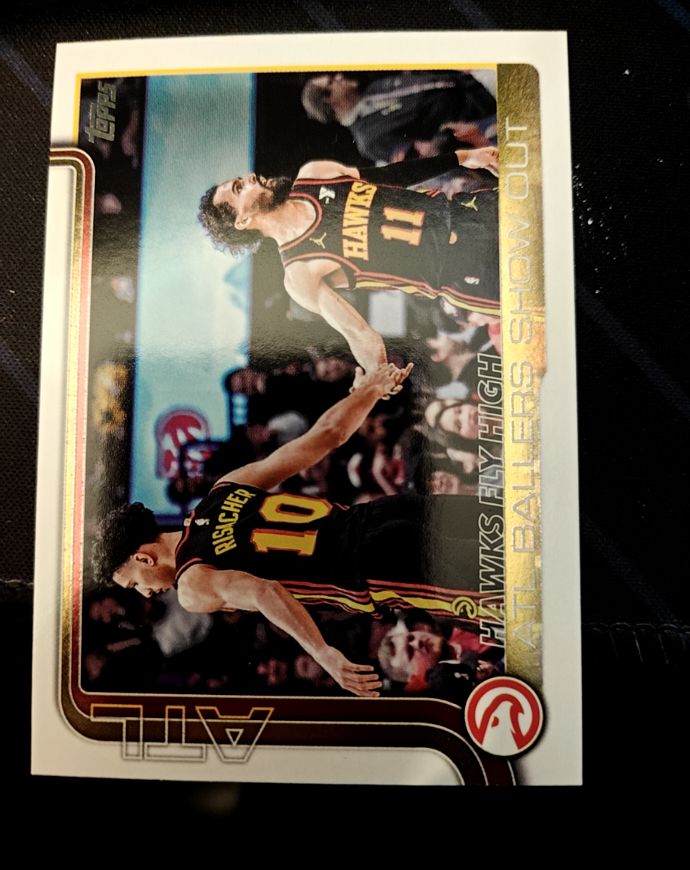 2025-26 Topps #282 Hawks Fly High: ATL Ballers Show Out — front