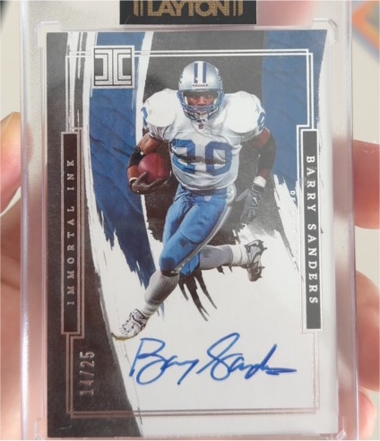 2022 Panini Impeccable Immortal Ink #II/25 Barry Sanders — front