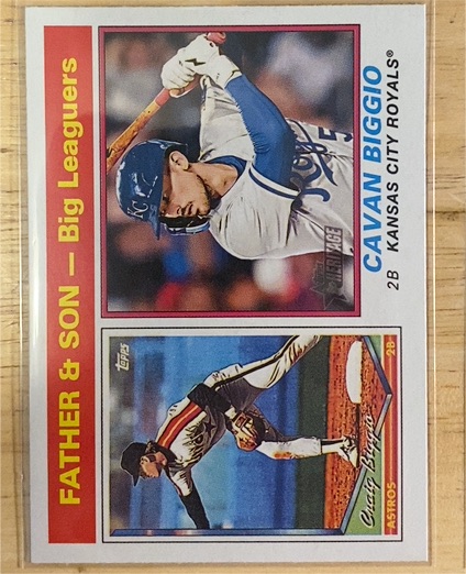 2025 Topps Heritage #68 Cavan Biggio / Craig Biggio Father & Son — front