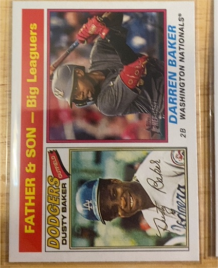2025 Topps Heritage #70 Dusty Baker / Darren Baker Father & Son — front