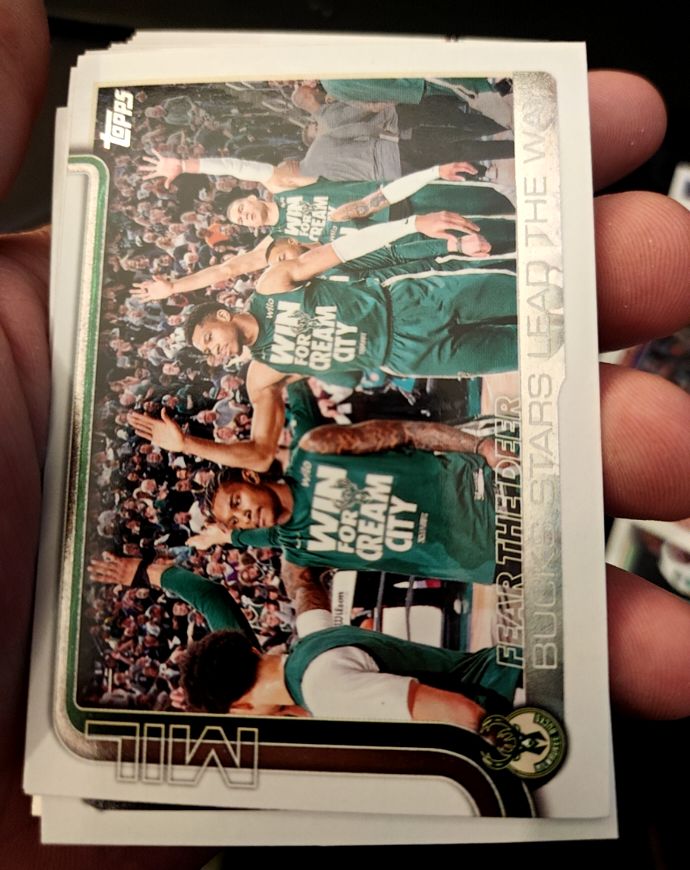 2025-26 Topps #281 Fear the Deer: Bucks Stars Lead the Way — front