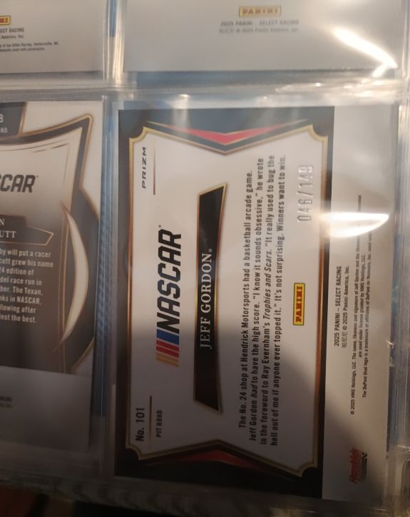 2025 Panini Select #101 Jeff Gordon — front