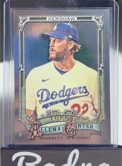 2025 Topps Allen & Ginter #37 Clayton Kershaw — front