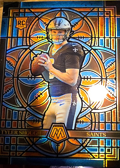 2025 Panini Mosaic #18 Tyler Shough Stained Glass Oversized — front
