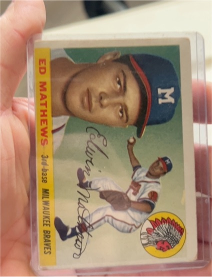 1955 Topps #155 Ed Mathews — front