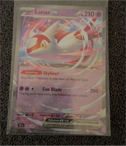 2022 Pokémon TCG SV08: Surging Sparks #076 Latias ex — front