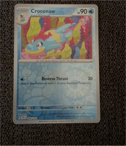 2024 Pokémon Temporal Forces #040 Croconaw — front