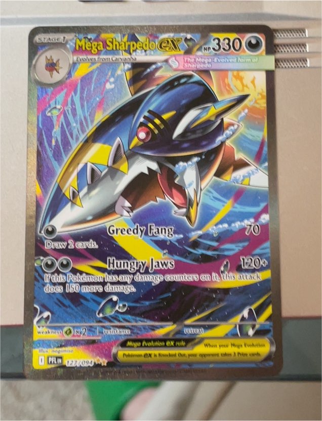 2022 Pokemon ME02 Mega Sharpedo ex #127/094 Phantasmal Flames — front