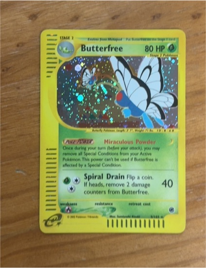 2002 Pokemon Expedition #5 Butterfree — front