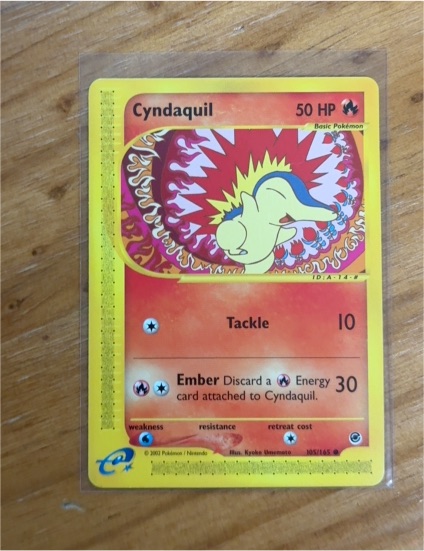 2002 Expedition Base Set #105 Cyndaquil — front