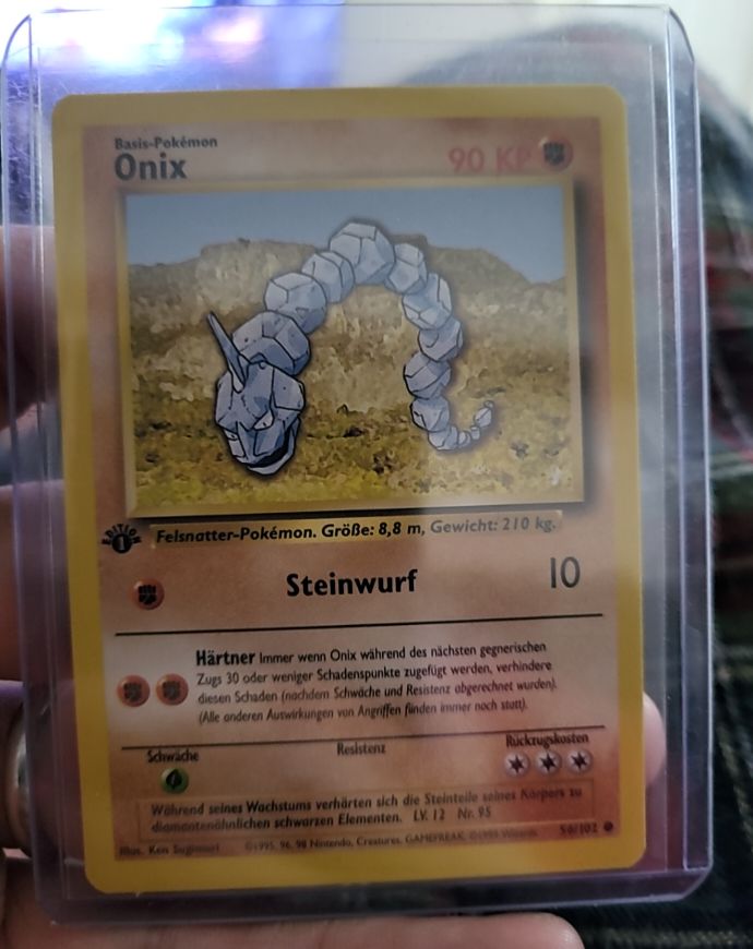1999 Pokémon #56 Onix — front
