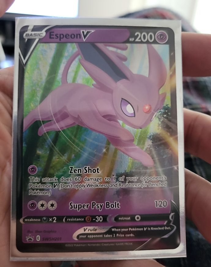 2022 Pokemon Sword & Shield SWSH201 Espeon V Black Star Promo — front