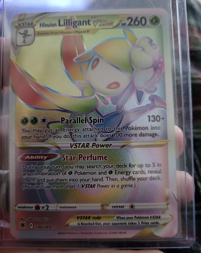 2022 Pokémon SWSH10 Astral Radiance #190 Hisuian Lilligant VSTAR — front