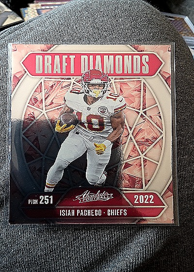 2025 Panini Absolute Draft Diamonds #DD-IPO Isiah Pacheco — front