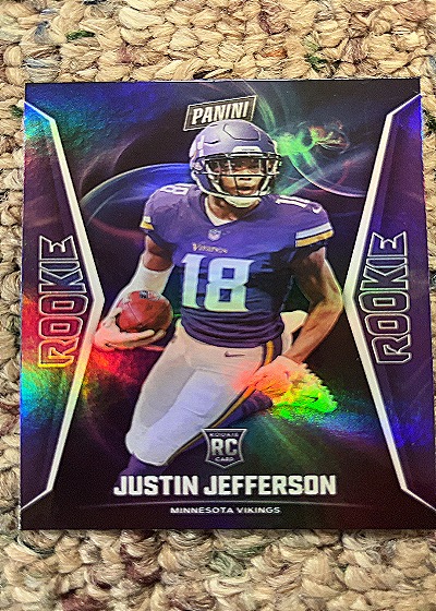 2020 Panini Player of the Day #63 Justin Jefferson — front