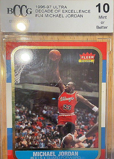 1996-97 Fleer Ultra #U4 Michael Jordan Decade of Excellence — front