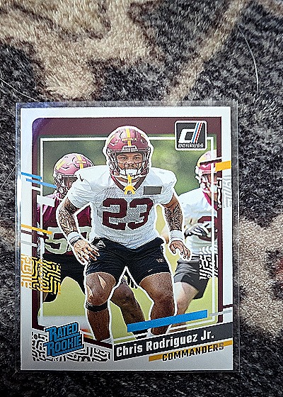 2023 Panini Donruss #398 Chris Rodriguez Jr. Rated Rookie Washington Commanders — front