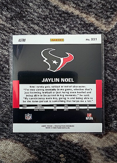 2025 Panini Revolution #221 Jaylin Noel — back