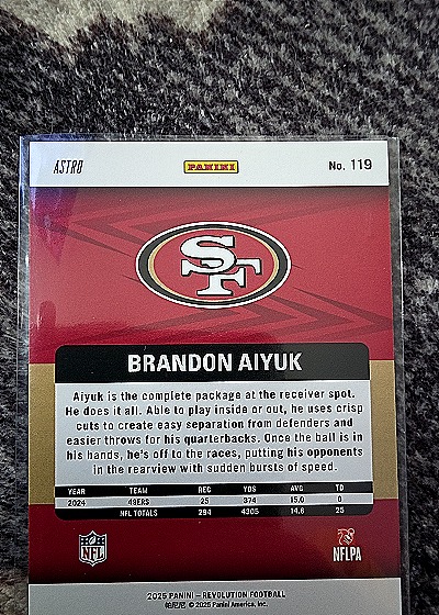 2025 Panini Revolution #119 Brandon Aiyuk — back
