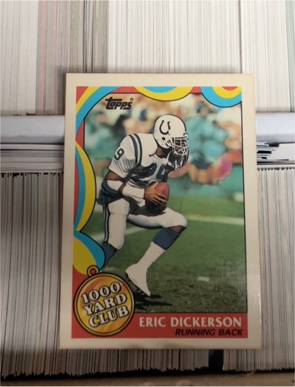 1989 Topps #1 Eric Dickerson 1000 Yard Club — front