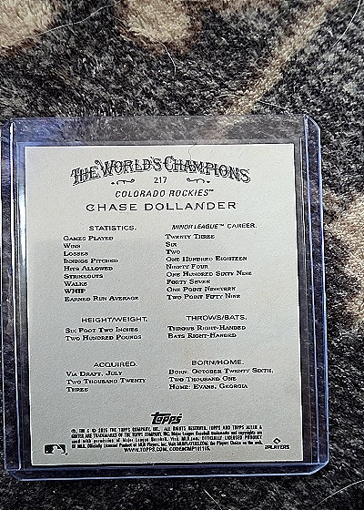 2025 Topps Allen & Ginter #217 Chase Dollander — back